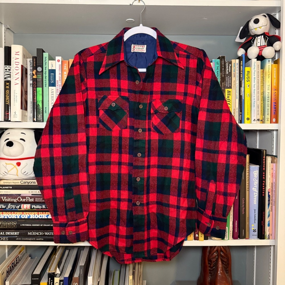 McGregor Vintage Plaid Acrylic Flannel Button Down Shirt Size 20